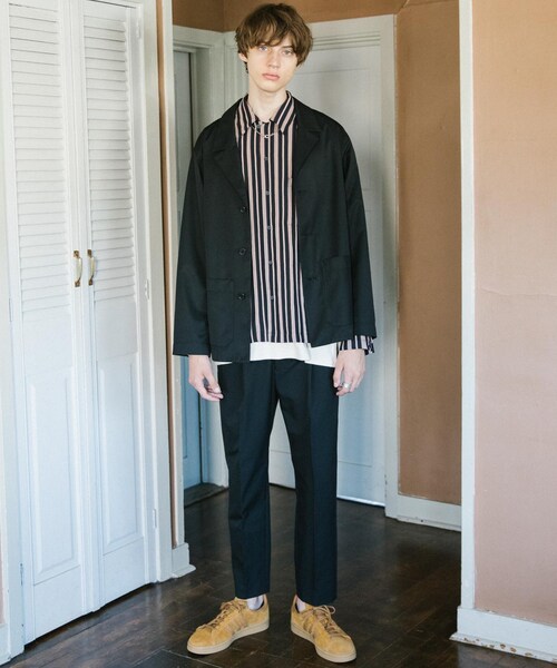 LIDNM(リドム)の「ビエラギャバボックスJK【ブラック】(テーラードジャケット・メンズ・ブラック・S.M.L)」の4枚目の写真