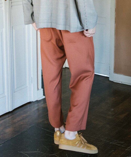 LIDNM（リドム）の「ダブルクロス2タックワイドパンツ【レンガ】（スラックス・メンズ・オレンジ・S.M.L）」の3枚目の写真