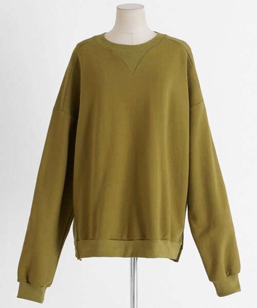 DHOLIC（ディーホリック）の「10COLORSアンバランスヘムスウェットプルオーバー（スウェット・レディース・ブルー/ピンク/ホワイト/その他/イエロー/ブラック/レッド/グリーン/ベージュ/グレー・FERE/FREE）」の7枚目の写真