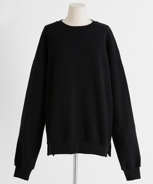 DHOLIC（ディーホリック）の「10COLORSアンバランスヘムスウェットプルオーバー（スウェット・レディース・ブルー/ピンク/ホワイト/その他/イエロー/ブラック/レッド/グリーン/ベージュ/グレー・FERE/FREE）」の3枚目の写真