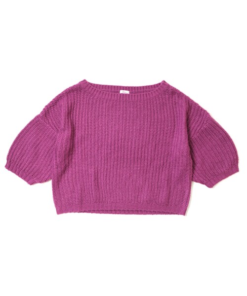 flower(フラワー)の「jewel color knit ~ジュエルカラーニット(ニット/セーター・レディース・パープル/ホワイト/グリーン・freesize)」の1枚目の写真