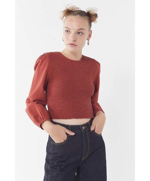 urban outfitters smocked top