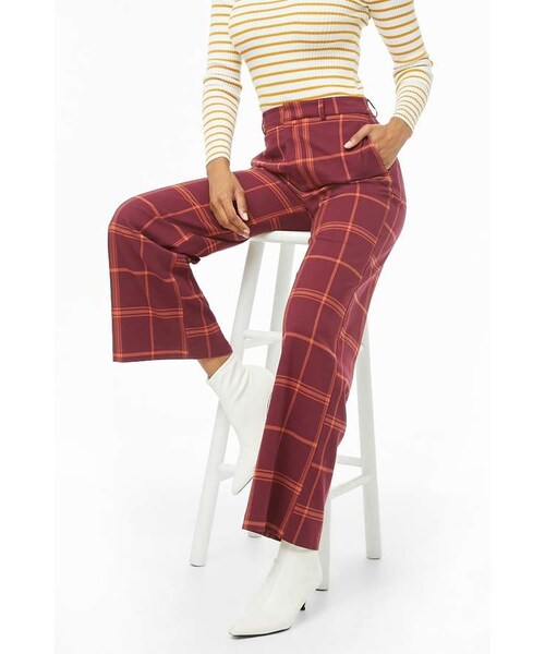 forever 21 red plaid pants