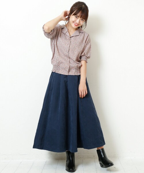 RAY CASSIN（レイカズン）の「横ボタンピーチ起毛スカート（スカート・レディース・ネイビー/グリーン/キャメル/パープル/カラシ・FREE）」の19枚目の写真