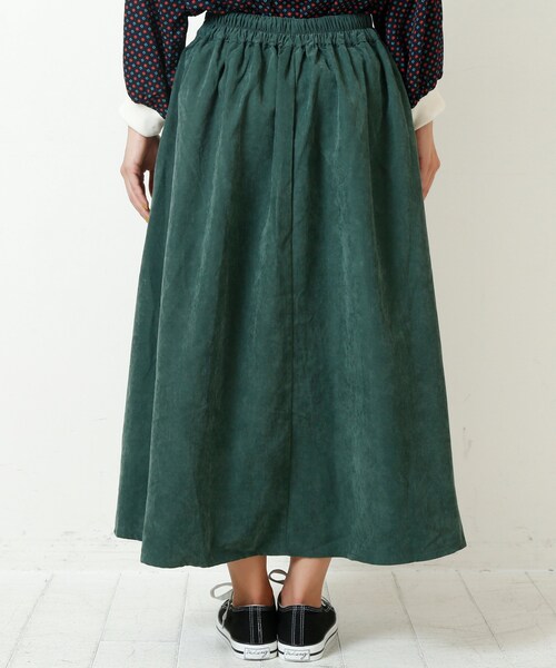 RAY CASSIN（レイカズン）の「横ボタンピーチ起毛スカート（スカート・レディース・ネイビー/グリーン/キャメル/パープル/カラシ・FREE）」の11枚目の写真