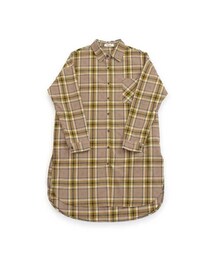 Sheson | Sheson(シーズン）ロングチェックシャツワンピース(シャツワンピース)