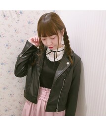 Honey Cinnamon | バックレースアップライダース(ライダースジャケット)