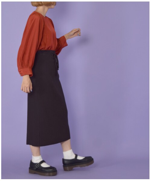 w closet(ダブルクローゼット)の「ボリューム袖クルーネックプルオーバー(トップス・レディース・エクリュ/オレンジ/パープル/ブラウン・FREE/M/L)」の21枚目の写真