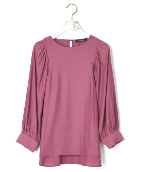 w closet(ダブルクローゼット)の「ボリューム袖クルーネックプルオーバー(トップス・レディース・エクリュ/オレンジ/パープル/ブラウン・FREE/M/L)」の2枚目の写真