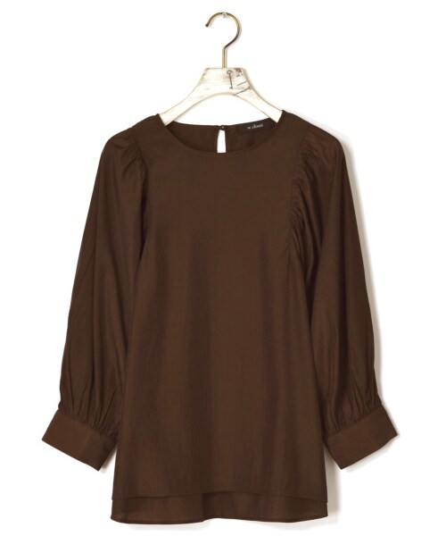 w closet(ダブルクローゼット)の「ボリューム袖クルーネックプルオーバー(トップス・レディース・エクリュ/オレンジ/パープル/ブラウン・FREE/M/L)」の1枚目の写真