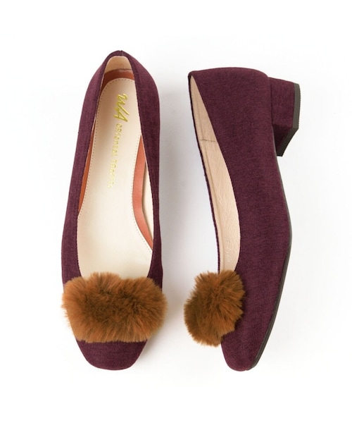 ORiental TRaffic（オリエンタルトラフィック）の「2wayファースクエアパンプス（その他・レディース・ブラック/カーキ/レッド・33/34/35/36/37/38/39/40/41/42/43）」の3枚目の写真