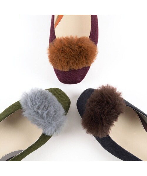 ORiental TRaffic（オリエンタルトラフィック）の「2wayファースクエアパンプス（その他・レディース・ブラック/カーキ/レッド・33/34/35/36/37/38/39/40/41/42/43）」の9枚目の写真