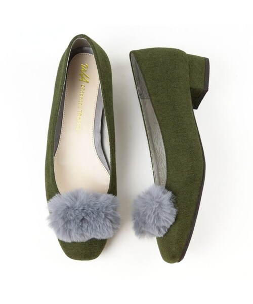 ORiental TRaffic（オリエンタルトラフィック）の「2wayファースクエアパンプス（その他・レディース・ブラック/カーキ/レッド・33/34/35/36/37/38/39/40/41/42/43）」の2枚目の写真