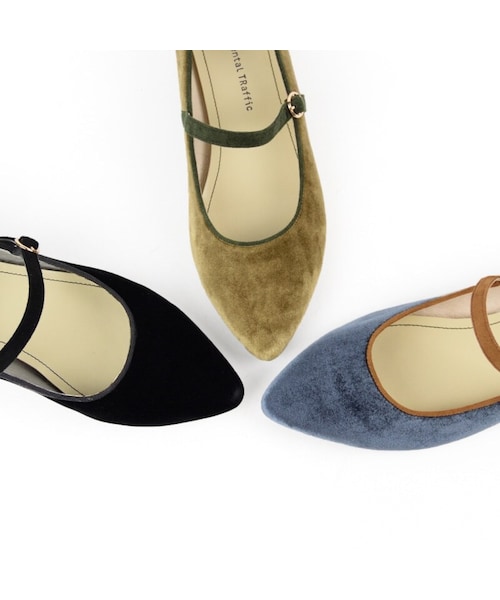 ORiental TRaffic（オリエンタルトラフィック）の「ストラップフラットパンプス（その他・レディース・ブラック/ブルー/カーキ・34/35/36/37/38/39/40/41/42）」の9枚目の写真