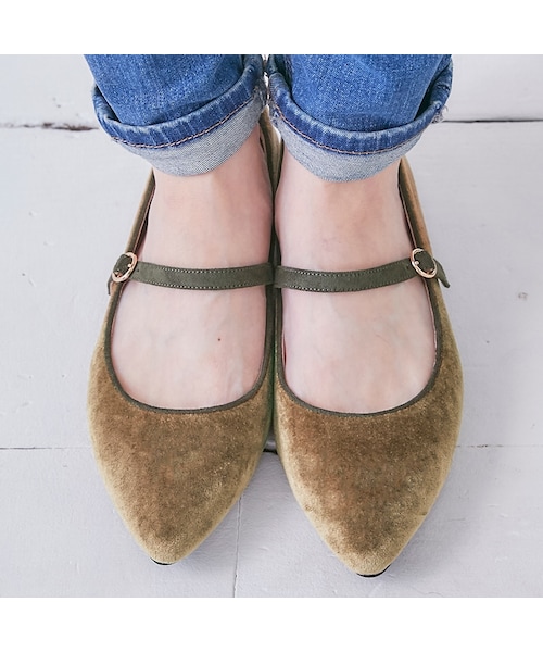 ORiental TRaffic（オリエンタルトラフィック）の「ストラップフラットパンプス（その他・レディース・ブラック/ブルー/カーキ・34/35/36/37/38/39/40/41/42）」の13枚目の写真