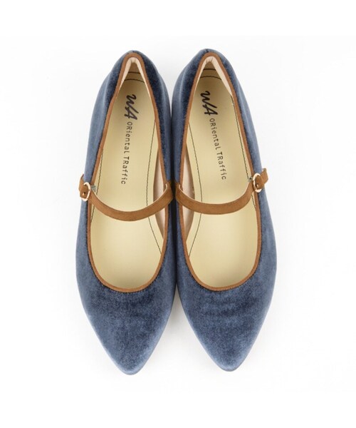 ORiental TRaffic（オリエンタルトラフィック）の「ストラップフラットパンプス（その他・レディース・ブラック/ブルー/カーキ・34/35/36/37/38/39/40/41/42）」の2枚目の写真