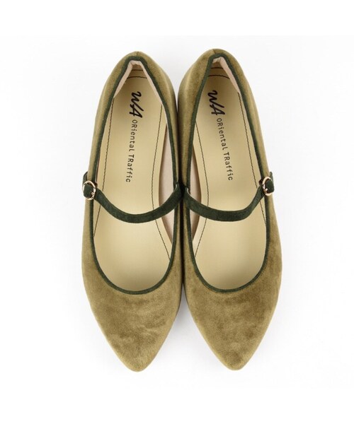 ORiental TRaffic（オリエンタルトラフィック）の「ストラップフラットパンプス（その他・レディース・ブラック/ブルー/カーキ・34/35/36/37/38/39/40/41/42）」の3枚目の写真