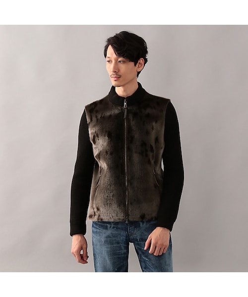 EPOCA UOMO（エポカウォモ）の「【予約販売】ニットコンビシールレザー 