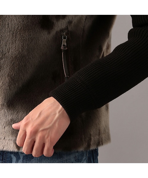 EPOCA UOMO（エポカウォモ）の「【予約販売】ニットコンビシールレザー 