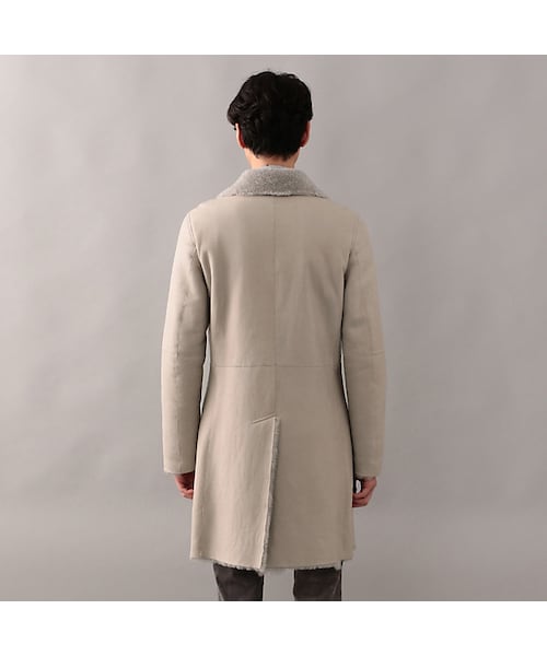 EPOCA UOMO（エポカウォモ）の「【予約販売】ステンカラームートンコート（ジャケット/アウター・レディース・オフホワイト・44/46/48/50）」の3枚目の写真