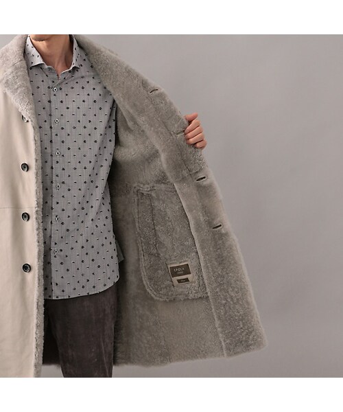 EPOCA UOMO（エポカウォモ）の「【予約販売】ステンカラームートンコート（ジャケット/アウター・レディース・オフホワイト・44/46/48/50）」の11枚目の写真