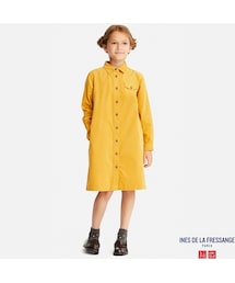 UNIQLO | GIRLS コーデュロイワンピース（長袖）(ワンピース)
