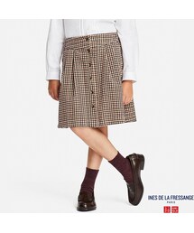 UNIQLO | GIRLS コーデュロイプリントフレアスカート(スカート)