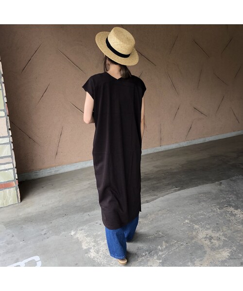 copine（コピン）の「ゆる可愛いレイヤードスタイル！フレンチスリーブニットソーロングワンピース【クリックポスト対象商品】（ワンピース・レディース・その他）」の12枚目の写真