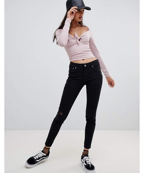 High Waist Ladies Black Polyester Stretchable Jegging, Casual Wear, Skinny  Fit