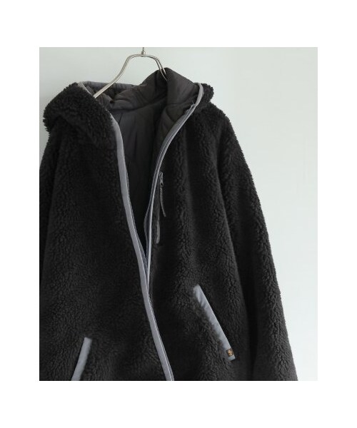 L ALPHA x DOORS 別注 リーバーシブル ボア フーディー アルファ L ALPHA x DOORS 別注 リーバーシブル ボア フーディー アルファ