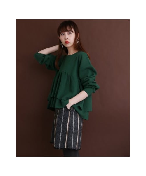 KBF（ケイビーエフ）の「ギャザーフリルニット（）」 - WEAR