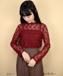 paravion | FI総レースプチハイネックブラウス(トップス)