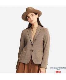 UNIQLO | ソフトツイードジャケット（チドリ）(その他アウター)