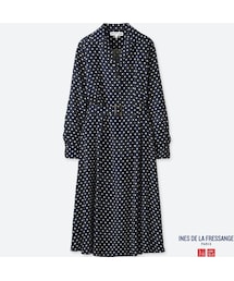 UNIQLO | レーヨンワンピース（長袖）(ワンピース)