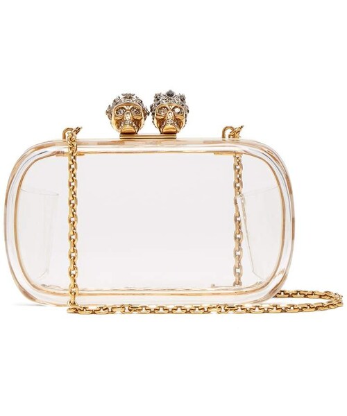 Alexander McQueen(アレキサンダーマックイーン)の「ALEXANDER MCQUEEN Queen and King plexiglass clutch(クラッチバッグ・レディース・CLEAR・One Size)」の1枚目の写真