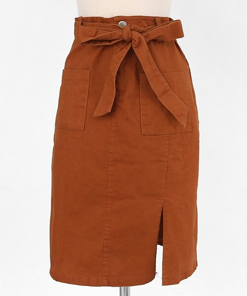 DHOLIC（ディーホリック）の「ストラップSETスリットスカート（スカート・レディース・ブラック/ベージュ/オレンジ/グリーン・FREE）」の4枚目の写真