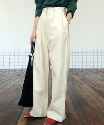 DHOLIC | ツータックコットンワイドパンツ(その他パンツ)