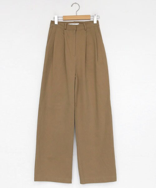 DHOLIC（ディーホリック）の「ツータックコットンワイドパンツ（その他パンツ・レディース・ホワイト/グリーン/ベージュ・S/M）」の2枚目の写真