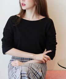 DHOLIC | バックストラップコットンTシャツ(Tシャツ/カットソー)