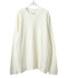 TAKAHIROMIYASHITATheSoloIst. | oversized crew neck freedom l/s sweatshirt.(waffle)-white-(スウェット)