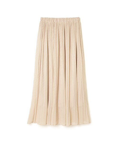 flower（フラワー）の「dot swaying skirt ～ﾄﾞｯﾄｽｳｪｲﾝｸﾞｽｶｰﾄ（スカート・レディース・ブラック/ベージュ・freesize）」の2枚目の写真