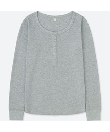 UNIQLO | ワッフルヘンリーネックT（長袖）(Tシャツ/カットソー)