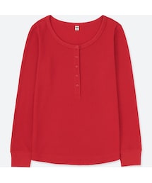 UNIQLO | ワッフルヘンリーネックT（長袖）(Tシャツ/カットソー)