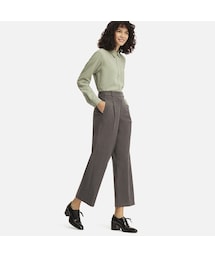 UNIQLO | ハイウエストタックワイドパンツ(その他パンツ)