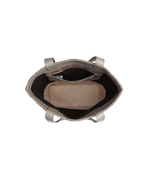 A.P.C.（アーペーセー）の「A.P.C. Cabas Axel Plaid Felt & Leather Tote（トートバッグ・レディース・Gray・One Size）」の2枚目の写真