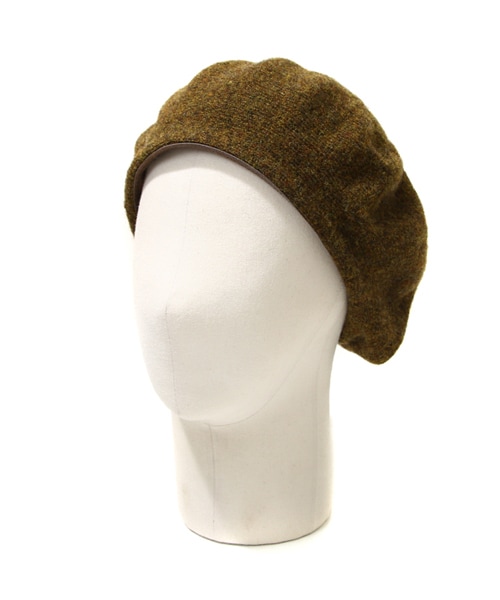 CA4LA（カシラ）の「FIRMLY BERET SHETLAND（ハンチング/ベレー帽・レディース・ブラック/グリーン・FREE）」の2枚目の写真