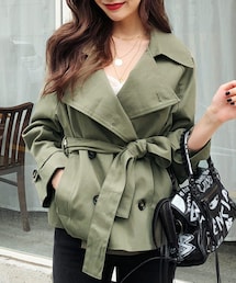 DHOLIC | ダブルボタンショートジャケット(ミリタリージャケット)