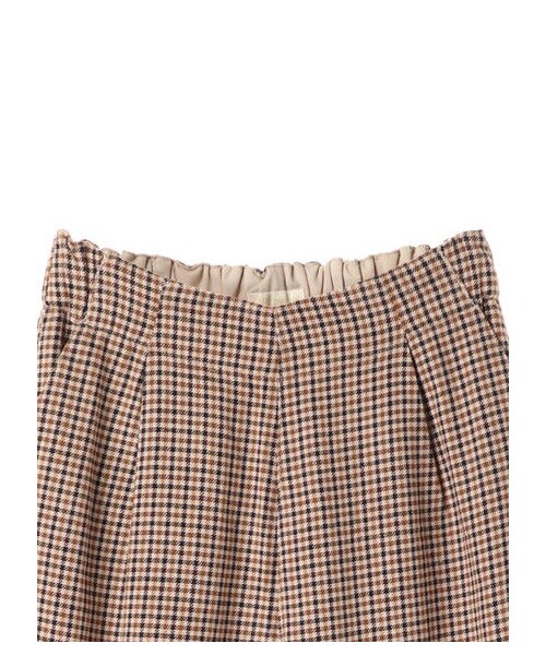 earth music&ecology(アースミュージックアンドエコロジー)の「洗えるウール見えコットンパンツ(テーパード)(パンツ・グレー/ハウンドトゥース/グレンチェック/チェックイエロー・M/L)」の5枚目の写真