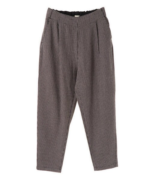 earth music&ecology(アースミュージックアンドエコロジー)の「洗えるウール見えコットンパンツ(テーパード)(パンツ・グレー/ハウンドトゥース/グレンチェック/チェックイエロー・M/L)」の10枚目の写真