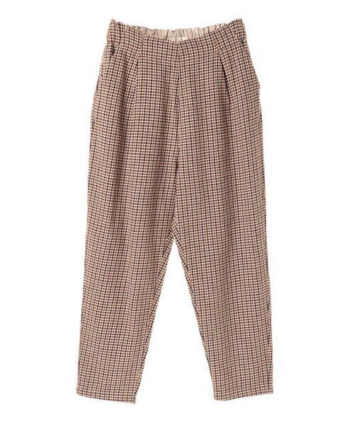 earth music&ecology(アースミュージックアンドエコロジー)の「洗えるウール見えコットンパンツ(テーパード)(パンツ・グレー/ハウンドトゥース/グレンチェック/チェックイエロー・M/L)」の12枚目の写真